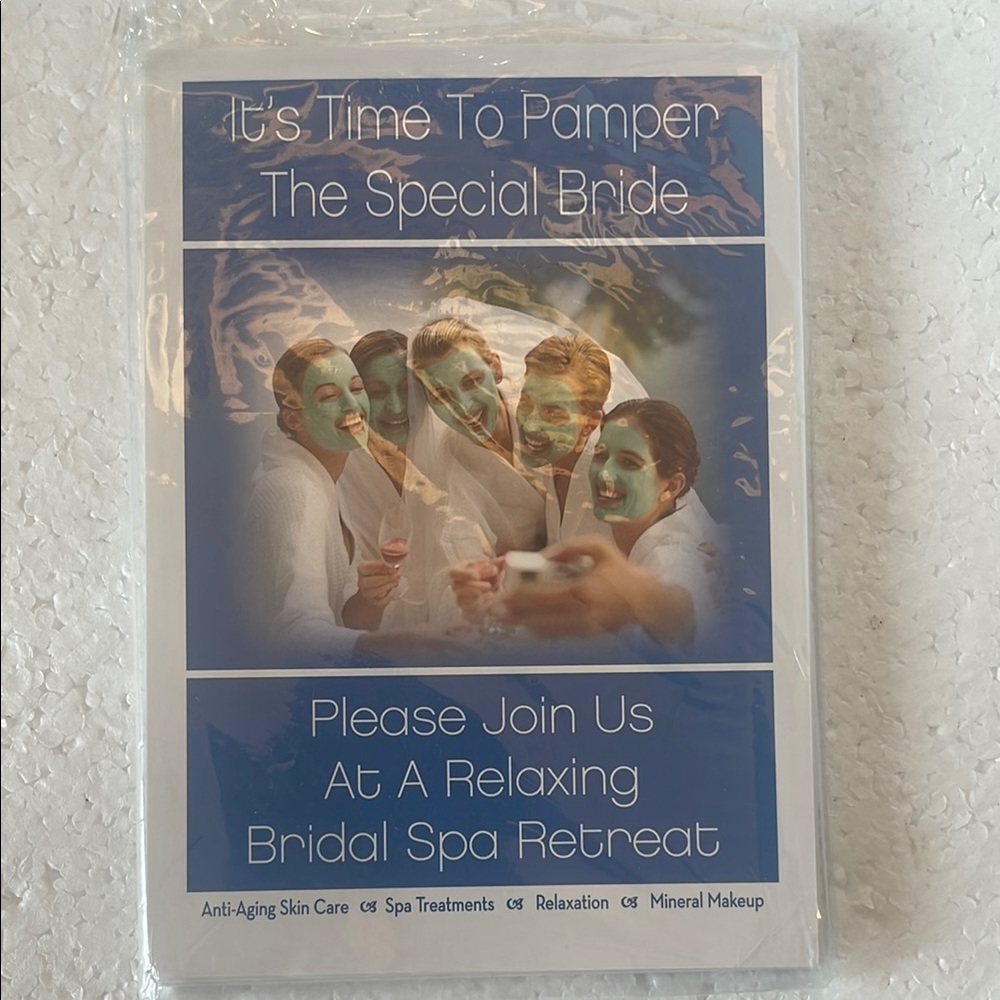 Bridal Spa Retreat Invitation postcards